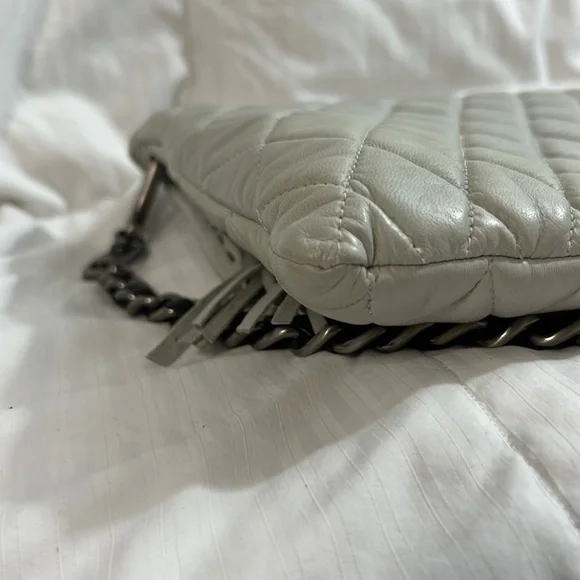 Carla Mancini Beige Quilted Leather Clutch - Picture 9 of 9